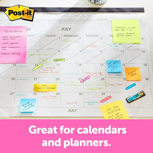 Miniatura 5 de Post-it Banderas de flecha de 1/2 pulgada, ocho colores surtidos, 250 unidades (684VAD2) Includes 192 Arrow flags & 60 Sign Here Flags in Assorted