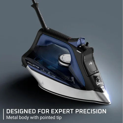 Miniatura 3 de Rowenta DW8350 Ultimate Plus - Plancha de vapor de 1775 vatios, placa vertical de 430 agujeros, apagado automático, negro y azul, 12 x 6