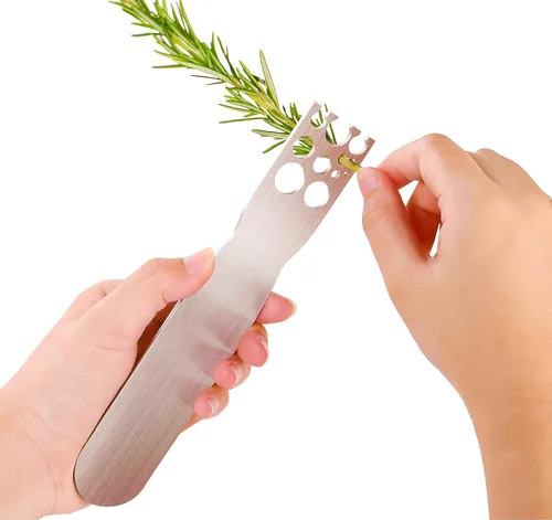 Miniatura 3 de Herramienta de desmontaje de hierbas de acero inoxidable para la cocina de col rizada, acelga, verde, tomillo, albahaca, romero