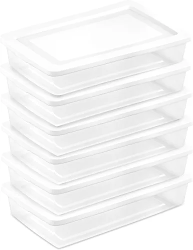 Miniatura 38 de Sterilite Paquete de 8 contenedores apilables con tapa, diseño de plástico transparente, 90 cuartos de galón
