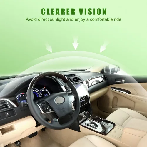 Miniatura 6 de Visera solar para el lado izquierdo del conductor para Toyota Highlander 2014 2015 2016 2017 2018 2019, color beige con luz, reemplaza la parte #