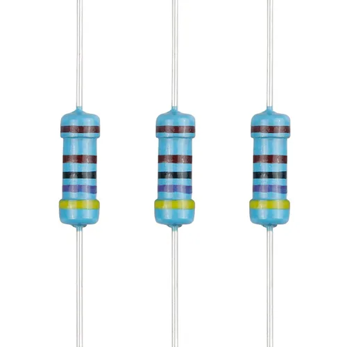 Miniatura 34 de 100 resistencias de 1 ohm 1/2 W (0.5 vatios) ±1% tolerancia de película metálica, resistencia fija de múltiples valores de resistencia opcional