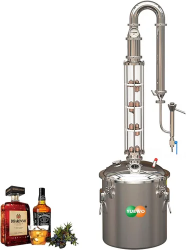 Miniatura 15 de YUEWO Kit de Destilación de Vino de Acero Inoxidable de 5.8 Galones/22 Litros, Destilador de Agua, Kit de Elaboración Casera para Bricolaje