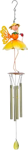 Miniatura 8 de Taman Campanilla de viento para exteriores – Campanillas de viento de hadas de flores para tubos de aluminio exteriores, regalo conmemorativo