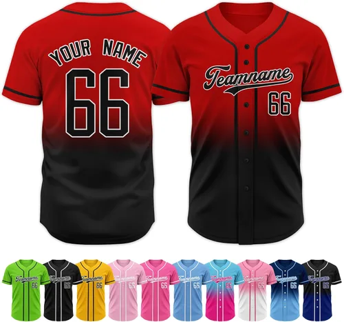 Miniatura 44 de Custom Baseball Jersey Stitched Personalized Name Number Baseball Shirts Sports Uniform for Men Women Boy