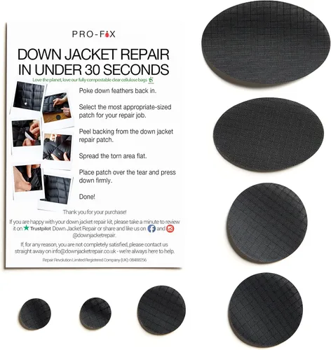 Miniatura 2 de Kit de parches de reparación autoadhesivos impermeables – Solución de 30 segundos para chaquetas de plumón, tiendas de campaña, sacos de dormir