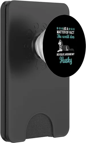 Miniatura 7 de Como hecho importante, el mundo gira alrededor de mi Husky PopSockets intercambiable PopGrip