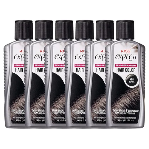 Miniatura 32 de Kiss Express - Kit completo de tinte semipermanente para el cabello, tinte vívido y altamente pigmentado para cabello vibrante, fórmula suave