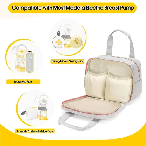 Miniatura 2 de Damero Bolsa para extractor de leche compatible con el extractor de leche eléctrico Medela, bolsa de transporte para extractor de leche