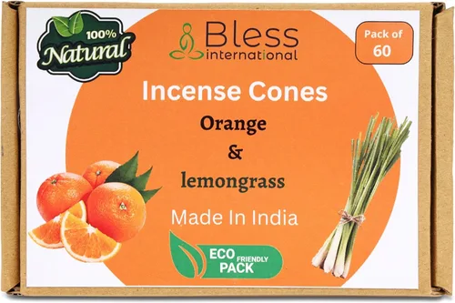 Miniatura 10 de Bless International Flor de naranja 100% natural - Conos de incienso hechos a mano, sumergidos a mano, orgánicos, sin productos químicos
