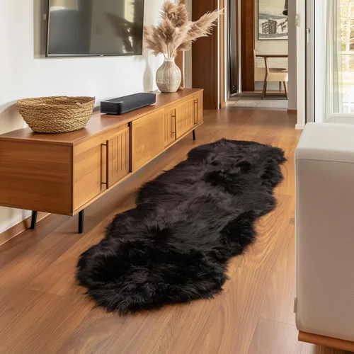 Miniatura 62 de Super Area Rugs - Alfombra de piel de oveja suave y esponjosa Gris oscuro