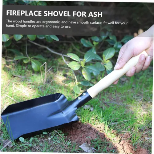 Miniatura 3 de Pala de jardinería y chimenea para cenizas, herramienta de mano cuadrada para hoguera de jardín y estufa, ceniza plana para limpieza eficiente