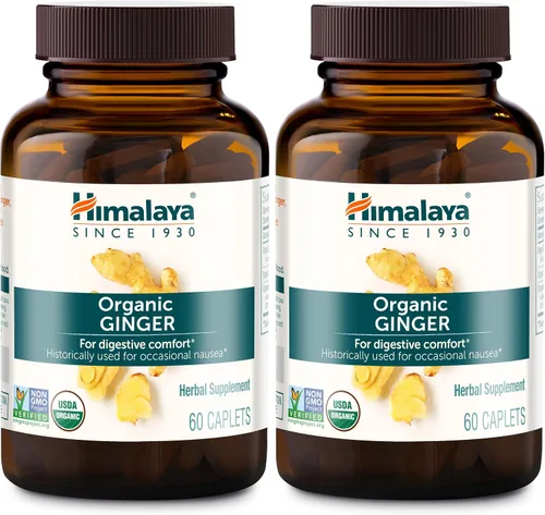 Miniatura 8 de Himalaya Jengibre Orgánico, Suministro para 60 Días - Suplemento de Salud Digestiva para Náuseas, Alivio del Malestar Estomacal e Hinchazón