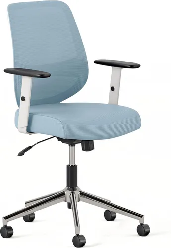 Miniatura 12 de Branch Silla diaria - Silla de oficina de cuero vegano con giratorio, descanso lumbar y reposabrazos ajustables, asiento cómodo para mejorar la negro