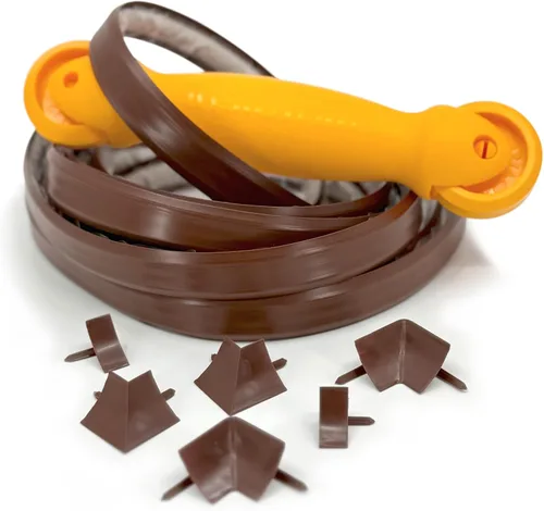 Miniatura 13 de InstaTrim Paquete de Molduras Flexibles Autoadhesivas con Aplicador - Kit de Calafateado de Molduras con Tira de Calafateo Negra de 10 pies de 1/2