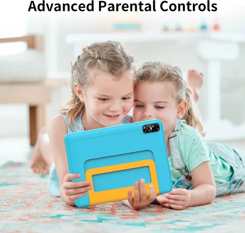 Miniatura 3 de PRITOM Tablet Android 15 para niños, tableta de 10 pulgadas para niños, 64 GB + 1 TB expandible, WiFi 6, control parental, juegos educativos Azul