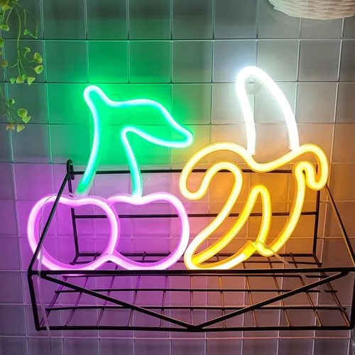 Miniatura 5 de JYWJ Letrero de neón, USB o pilas AA de 3, luces de neón LED, decoración de pared de escritorio, para varias fiestas, decoración de locales