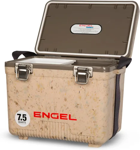 Miniatura 23 de Engel UC7 7.5qt a prueba de fugas, hermético, enfriador de caja de secado y pequeña lonchera rígida para hombres y mujeres Mango helado