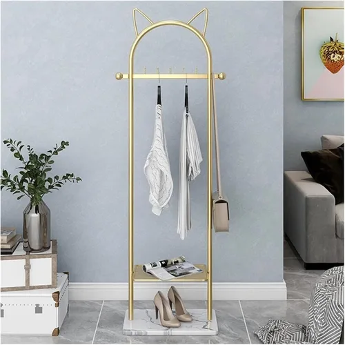 Miniatura 7 de Perchero dorado para ropa, perchero con base de mármol estable para abrigos, sombreros, bufandas, ropa y bolsos, para el hogar, dormitorio, hotel