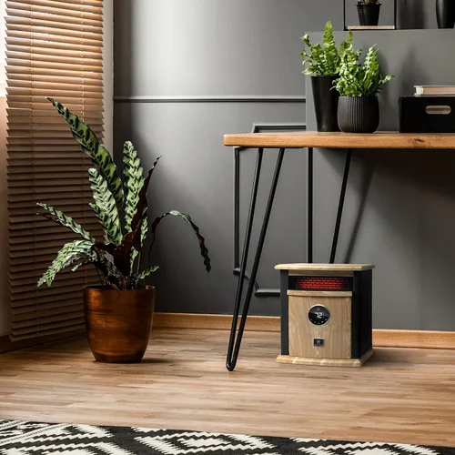 Miniatura 8 de Heat Storm Calentador de Espacio Eléctrico Portátil, Calentador de Gabinete de 1500 Vatios con Elemento de Cuarzo Infrarrojo con Termostato Digital