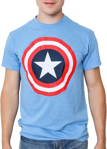 Miniatura 2 de Marvel Captain America Distressed Shield Logo - Camiseta para hombre
