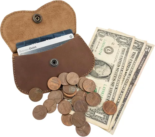 Miniatura 36 de Hide & Drink, Cartera en forma de gato, bolsa para monedas, soporte para dinero, accesorio de viaje, cuero de grano completo, hecho a mano, Negro