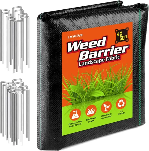 Miniatura 10 de LAVEVE Tela de barrera contra malezas de 3 x 50 pies, paño de jardín resistente de alta calidad, cubierta de suelo para jardinería, agricultura