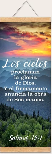 Miniatura 8 de Pergaminos Cristianos con Diferentes Diseos y Versculos de la Biblia; Decoracin de Pared para Nios y Adultos; Regalos Cristianos; 30Hx12W" Pergamino