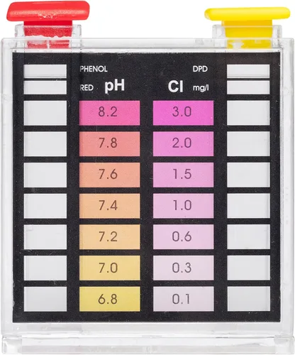 Miniatura 7 de Kit de prueba de piscina de 4 vías con bloque de probador y estuche