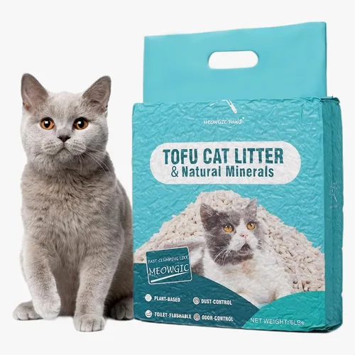 Arena para gatos a base de plantas, control de olores, arena para gatos de tofu de aglutinación rápida, 6 libras, control de polvo de bajo