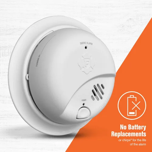 Miniatura 2 de First Alert Alarma de humo, detector de batería sellada de 10 años con botón de prueba y silencio, SMI110, paquete de 1
