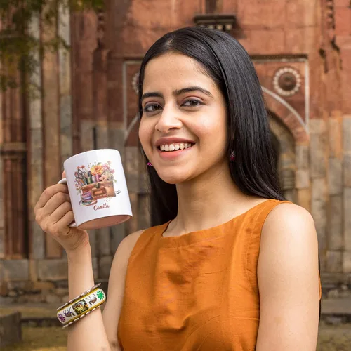 Miniatura 2 de Taza de café personalizada de pila de tela e hilos, Taza de máquina de coser, Taza de cerámica con nombre personalizado Regalos para amantes