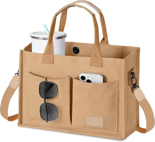 Miniatura 10 de GASSDA Canvas Tote Bag for Women Crossbody Work Purse with Pockets Top Handle Handbag Satchel Bags for Travel Nurse Teacher