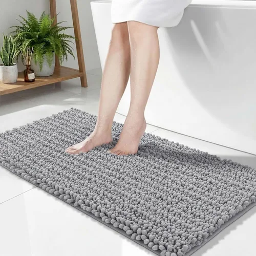 Miniatura 36 de Disolla Alfombra de baño pequeña, antideslizante, lavable, color beige, 17 x 24 pulgadas, súper absorbente, suave, alfombra de baño de felpilla
