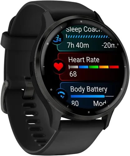 Miniatura 2 de Garmin Venu 3 Health and Fitness - Reloj inteligente con GPS y bisel de pizarra/correa negra (1.772 in) - (renovado)