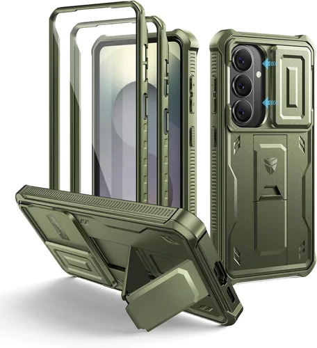 Miniatura 24 de Dexnor Funda para Samsung Galaxy S24 con Cubierta Deslizante Integrada para Cámara y Protector de Pantalla y Soporte, Funda Resistente a los Golpes