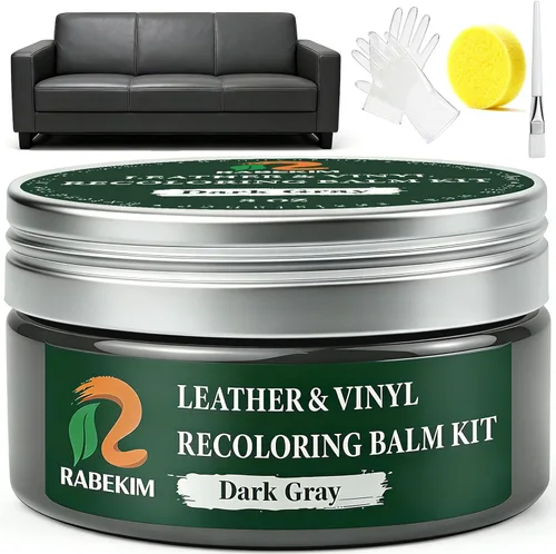 Miniatura 9 de Kit de reparación de cuero negro, bálsamo de recoloración de cuero – Restaura y repara cuero desteñido en sofás, asientos de coche, zapatos