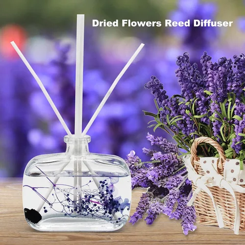 Miniatura 2 de Daroma - Juego de difusor de varillas con varillas de flores secas, difusor de varillas de aromaterapia con aceite esencial natural, difusor