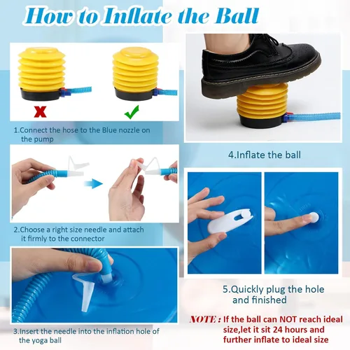 Miniatura 7 de El kit de iniciación de yoga de 10 piezas incluye esterilla de yoga con correa de transporte, 2 bloques de yoga, correa de yoga, pelota de pilates