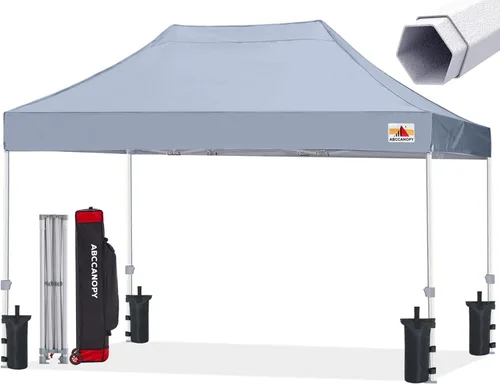Miniatura 33 de ABCCANOPY Tienda de campaña con toldo emergente comercial 10x10 Serie Premium, Beige