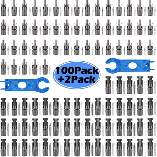Miniatura 8 de 25 pares/50 conectores solares, conector impermeable IP67 macho y hembra (25 pares de conectores solares)