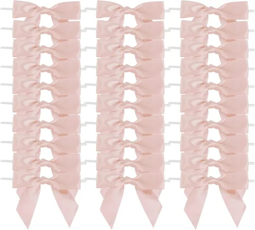 Miniatura 26 de AIMUDI Lazos con Alambre de Amarre para Bolsas de Golosinas de 3.5 pulgadas, Lazos de Satén Azul Turquesa para Manualidades, Lazos Prefabricados
