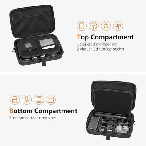Miniatura 4 de AMAZEAR Funda de transporte para DJI Osmo Action 5 Pro, accesorios DJI Action5 Pro, protector compacto y rígido, bolsa de transporte portátil