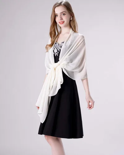 Miniatura 41 de Chales/mantones de gasa suave para vestidos, accesorios de mujer