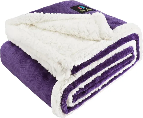 Miniatura 20 de Luciphia Manta de cama impermeable lavable, suave forro polar sherpa reversible para cachorros para perros medianos y grandes, funda protectora