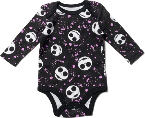 Miniatura 4 de Disney Nightmare Before Christmas Zero Sally Jack Skellington - Paquete de 3 mamelucos de peluche recién nacidos a bebés