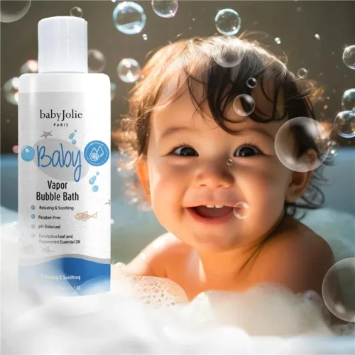 Miniatura 5 de Baby Jolie Vapor Bubble Bath - Aromaterapia de baño para bebés y niños para aliviar la nariz y la tos, fabricado con extracto de eucalipto y menta