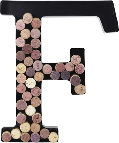 Miniatura 14 de Made Easy Kit Letra de metal para corchos de vino, monograma para atesorar recuerdos y soporte con kit de montaje en pared gratuito A-Z