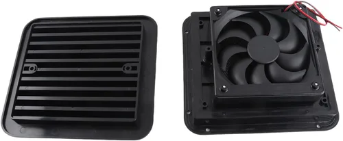 Yosoo Health Gear - Ventilador de refrigeración de 12 V 4 W con rejillas de ventilación de persianas, aire fuerte de viento unidireccional,