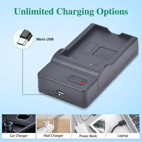 Miniatura 4 de Tectra Paquete de 2 baterías EN-EL5 y cargador USB para cámaras Nikon Coolpix P500, P510, P520, P530, P3, P4, P80, P90, P100, P5000, P5100, P6000